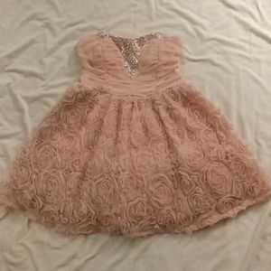 Strapless mini dress